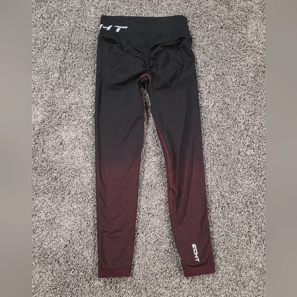 ECHT Arise Ombre Black/Red Leggings Size Medium